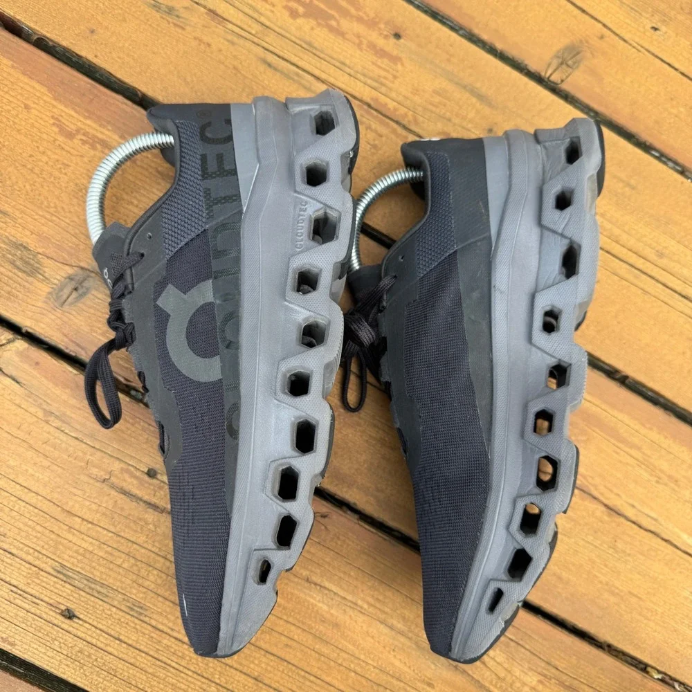 On Cloudmonster Women 8.5 Black Magnet Running Shoes 61.99024 CloudTec Sneakers